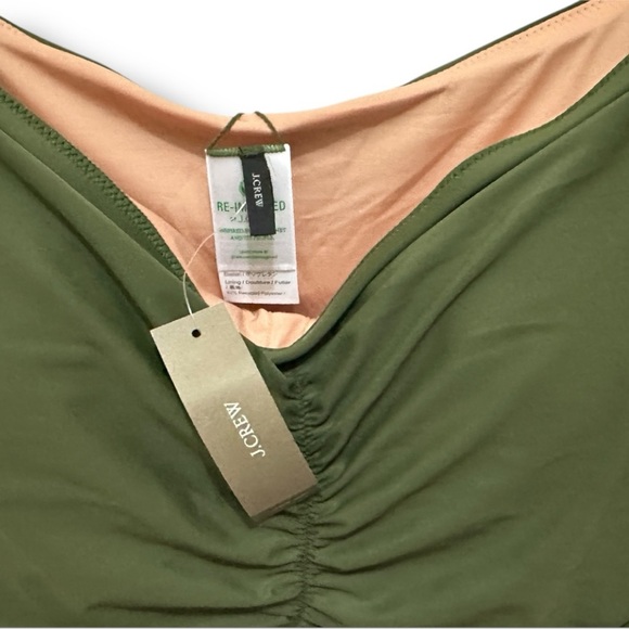 140 J.Crew | NWT Ruched Olive Green One-piece Swimsuit (size 22) - Picture 4 of 12